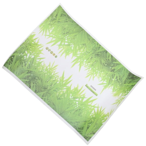 unbranded  Green Wallpaper Grass and Bamboo Leaves Skirting Board