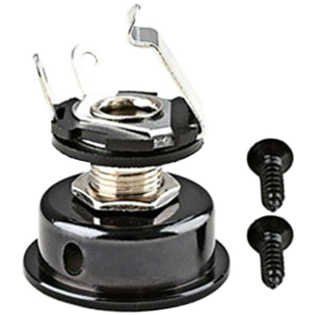 unbranded  Guitar Jack Socket Key Chain Rings Electric Instruments Acoustic Black