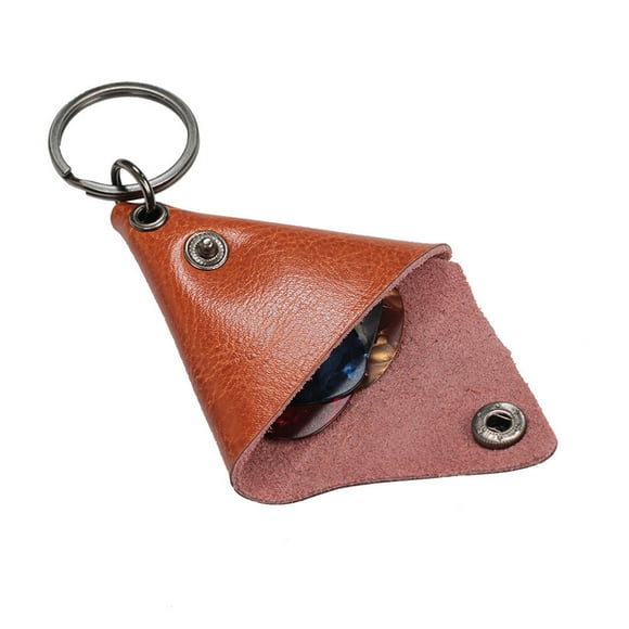 unbranded  Guitar Pick Holder Storage Bag Wallet Decorative Bags Orange