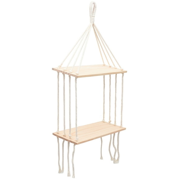 Shelf Storage Shelves Wall Pendant Rack Kids' Room Decor Wall Hanging Decor Cotton Rope Storage Rack