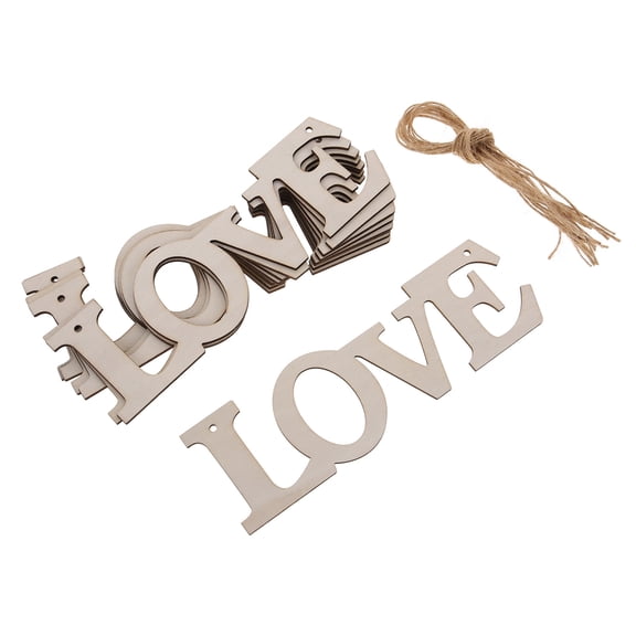 Beige Wooden Cutouts for DIY Crafts and Valentine Decorations 1 Set of Unfinished Wood Slices