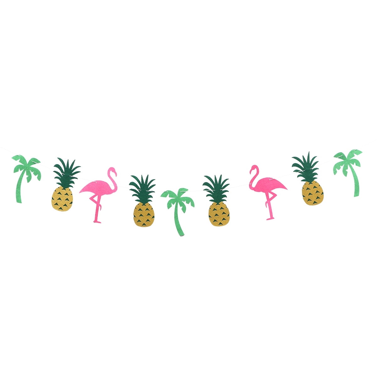 unbranded Hawaiian Luau Garland Flamingo Pineapple Banners for Summer Pool Birthday Party Decoration (Flamingo Pineapple Style)