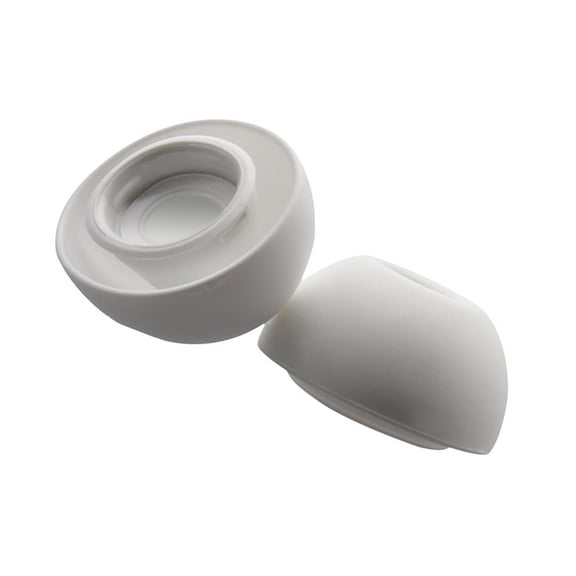 HEANUJJ White Silicone Earbud Covers 1 Pair - Anti- , Stabilizing Earphone Tips for Running and Everyday Use
