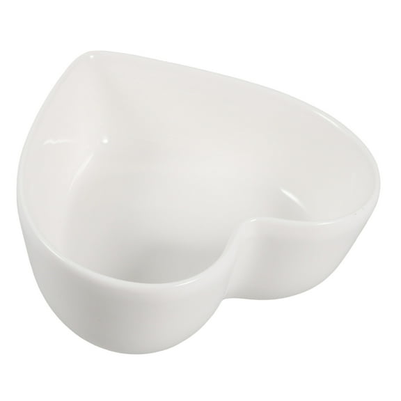 WHAMVOX Heart Shaped Porcelain Candy Dish for Kitchen White Color Cute Valentine Design 6.3 Inches