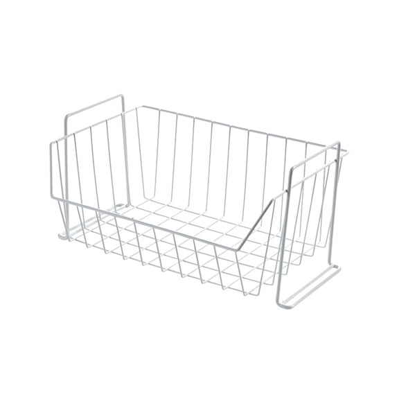 unbranded Hollowed Snack Spice Toy Basket Kitchen Iron Art Rack Storage Case Holder (White)