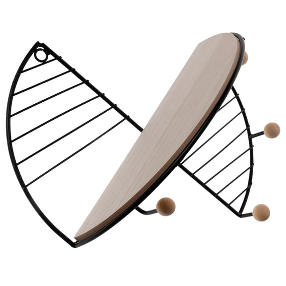 unbranded  Hook Rack Storage Shelves Magazine Organizer Shelving Black