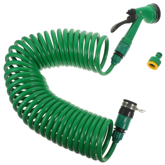 VERDANVERSE Watering Hose Coil Retractable Hose Green EVA 1Pack for Car Maintenance