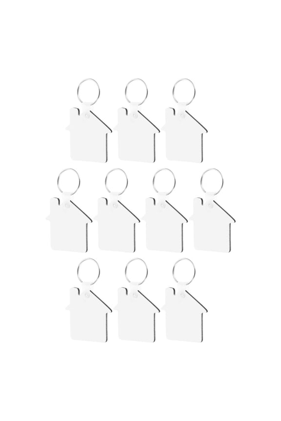 House Shape Keychains Dormitory Keys Tags Heat Transfer Lovers