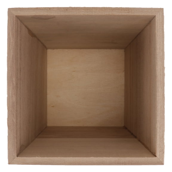 unbranded 1pc Succulent Pot Succulent Flowerpot Craft Flowerpot Desktop Ornament (Wood)