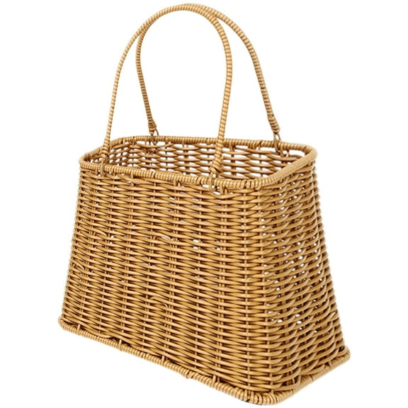 unbranded  Imitation Rattan Shopping Basket Wicker Storage The Tote Bag
