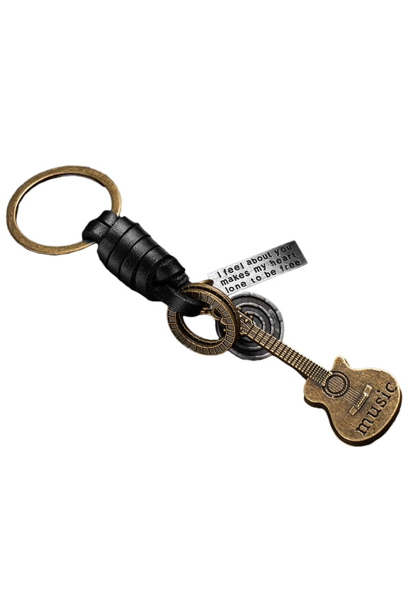 Key Chain Car Key Ring Backpack Keyring Simulated Guitar Keychain Purse Bag Hanging Ornament