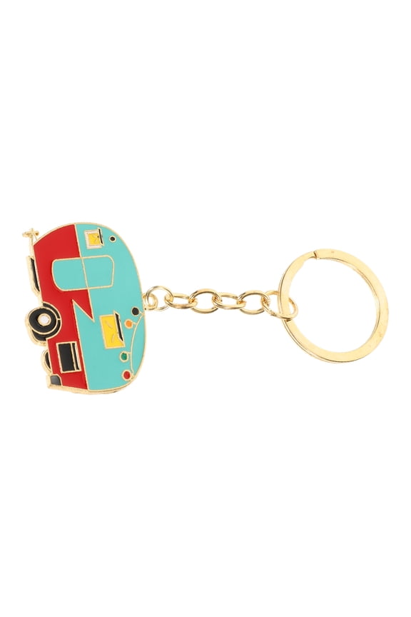 HOMEMAXS Camper Keychain Rv Keyring Metal Keychain Purse Charm Pendant Camper Key Chain