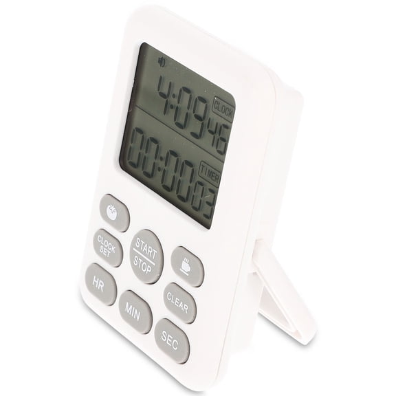 LITINKIMI White Desktop Kitchen Timer for Time Management in Study Work and Cooking Tasks