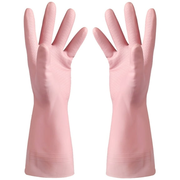 LITINKIMI Kitchen Gloves Pink PVC 1 Pair 9in