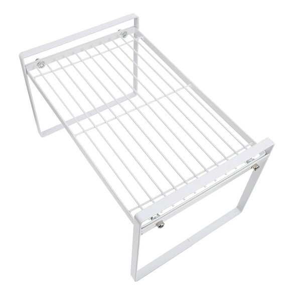 KHBUAB 1Pc Kitchen Storage Rack White Iron Multi-Purpose Shelf Stable Non-Slip Space-Saving Design