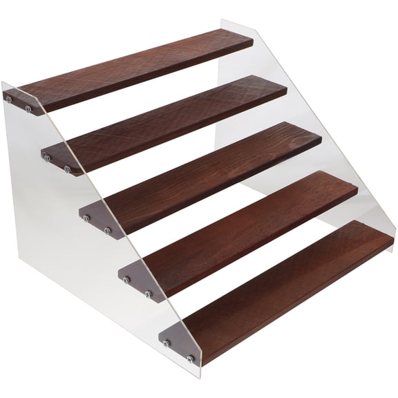 EXHUMKY 1Set Wood Display Stand Acrylic Model Display Rack Stable Practical Multi-Tier Storage