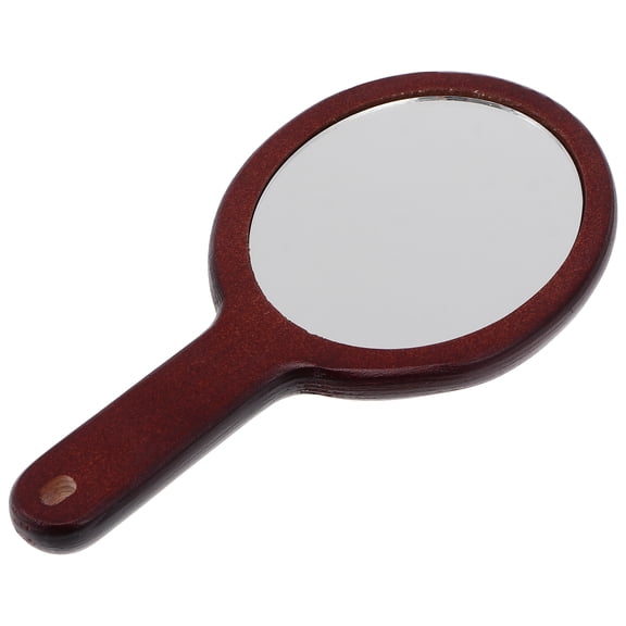 HEALEEP Ergonomic Handheld Mirror Wood 1Set 11x5.3in