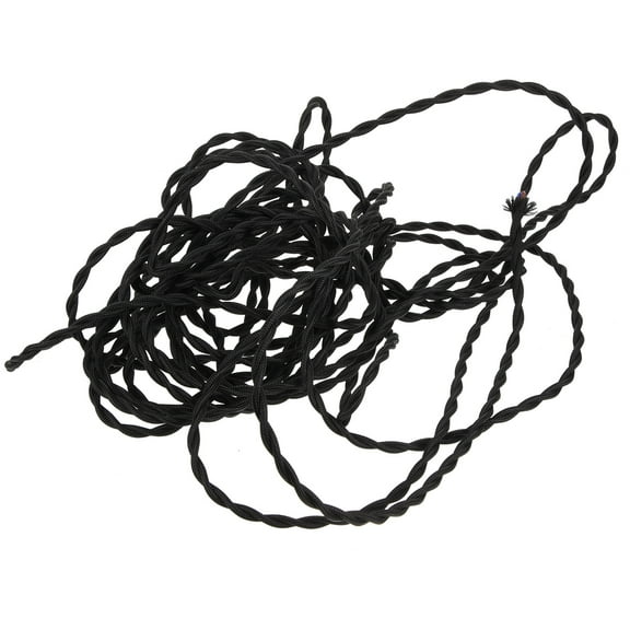 WHAMVOX Black Copper PVC Lamp Cord Replacement for Electrical Use with Vintage Twisted Design 1 Roll