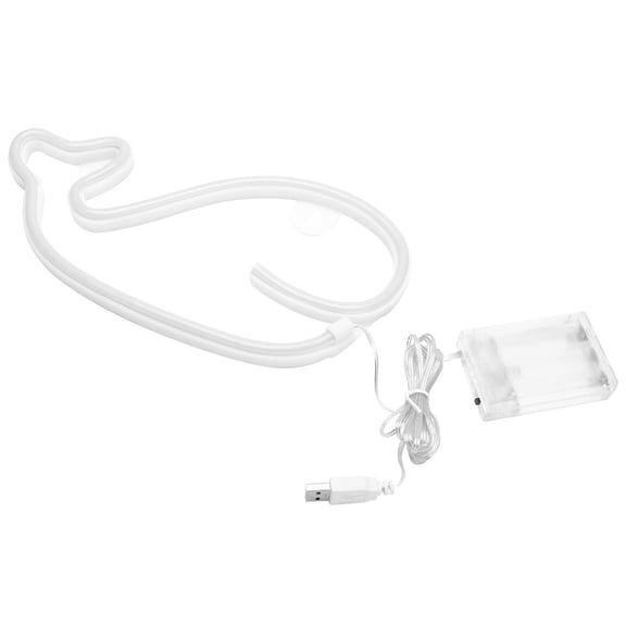 unbranded Lamp Planet Neon Lights Whale Shape Child 35x20cm Blue