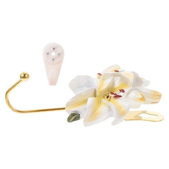 DECORNIJIA Household Resin Wall Hook Flower Shaped Hanger Wall Storage Hoteliers Kitchen 1Pack
