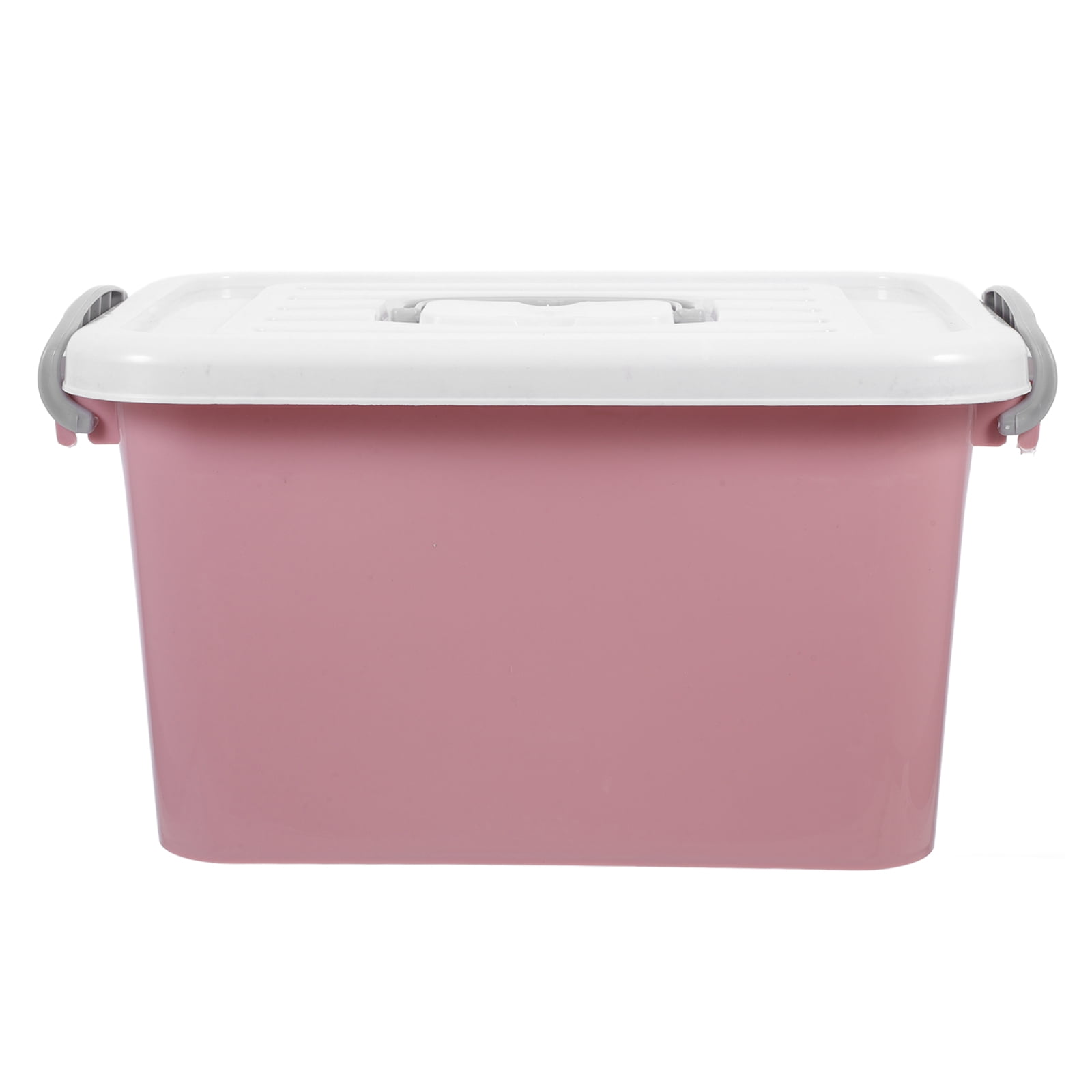 Storage Container Pink Ribbed SEWCHICS Stackable Storage Bins With Lids Pink PP 1Pcs - Walmart.com