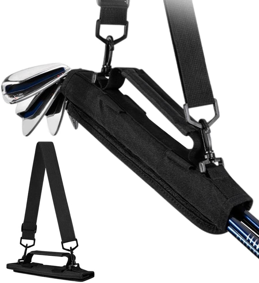 unbranded Lightweight Golf Bag, Portable Design for 5 Clubs with Adjustable Shoulder Straps, Mini Bag for Travel and Training