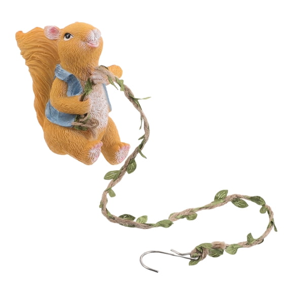 OFFIGAM Squirrel Hanging Ornament Outdoor Resin Figurine Garden Decoration for Yard Piece