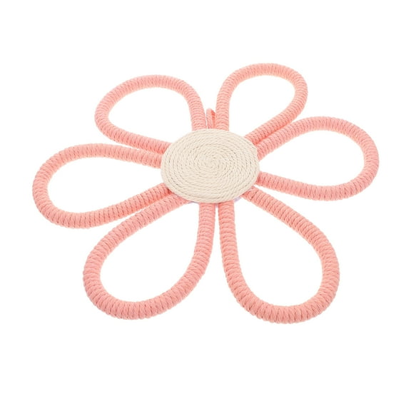 SKISUNO Girl Nursery Wall Decor Pink Cotton Rope 1Set 9.4X9.4X0.4In For Nursery