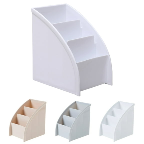 SOPOTUTU Office Stationery Storage Box Simple Design Plastic Organizer White 1Pcs