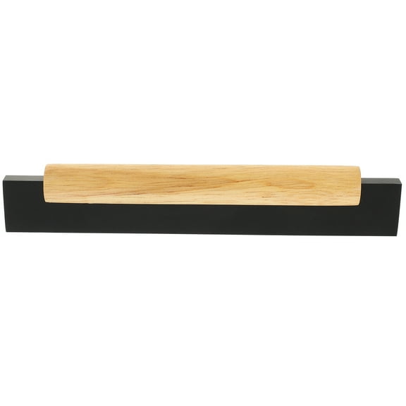 Modern Cabinet Handles for Home Black Aluminum Alloy and Wood Kitchen Door Handles 7.87 Inches