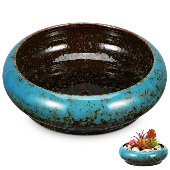 unbranded Lotus Pots For Water Plants Nymphaeum 17.50X17.50X5.60CM Blue