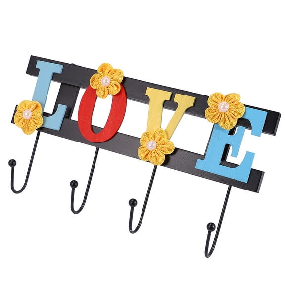 unbranded  Love Letters Coat Hooks Wall Mounted Rack Grocery Storage