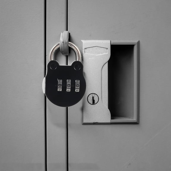 OUNONA 4-Pack Combination Metal Locker Locks Black for Backpacks Students School Gym