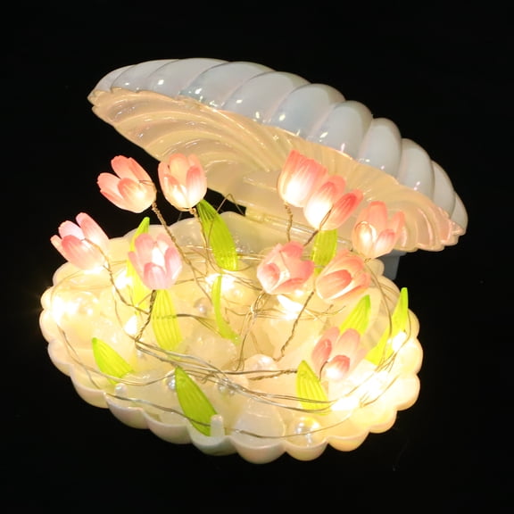 unbranded Mantle Decor Shell Small Night Lamp Tulip Ornament