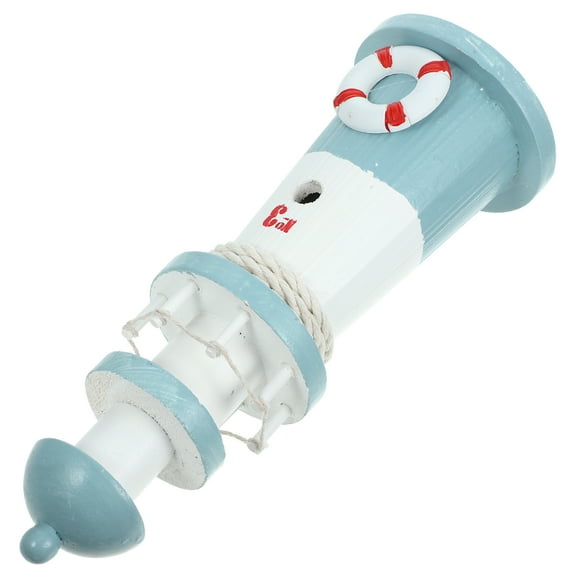 unbranded Mediterranean Style Table Decoration Small Wooden Lighthouse Model Nautical Home Decor