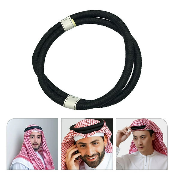 Men's Headband Scarf for Middle Eastern Headscarf Scarves Man Black