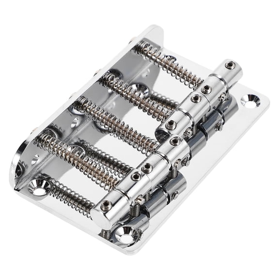 unbranded Metal Bass Guitar Bridge 4 String Hard Tail Top Load Bridge High-End Roller Saddles Bridge Tailpieces For Electric Bass And Different Music Styles