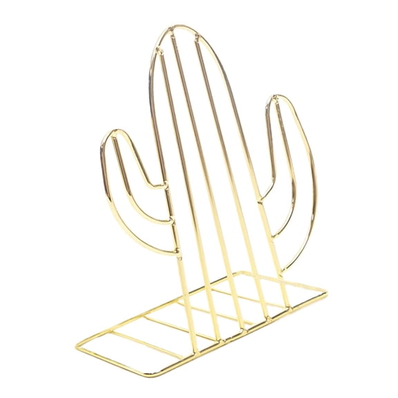KHBUAB Cactus Bookend Iron Book Support Adults Home Office 1 Pair