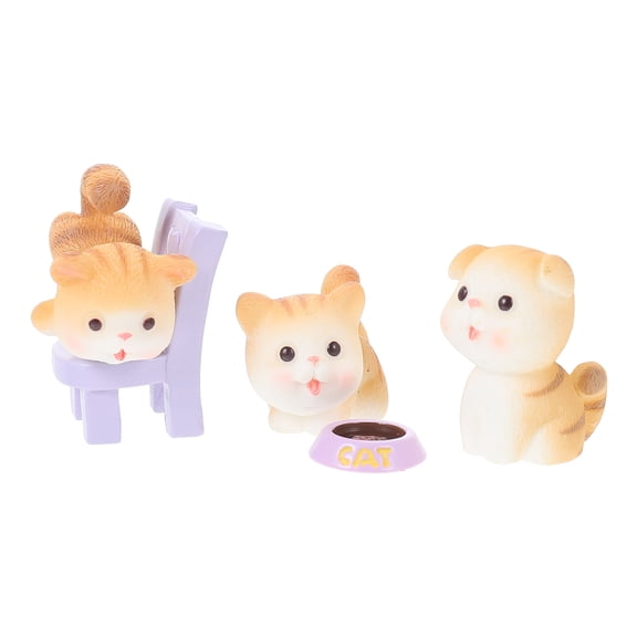 unbranded Micro Landscape Cat Ornament Figurines Outdoor Statue for Garden Cute