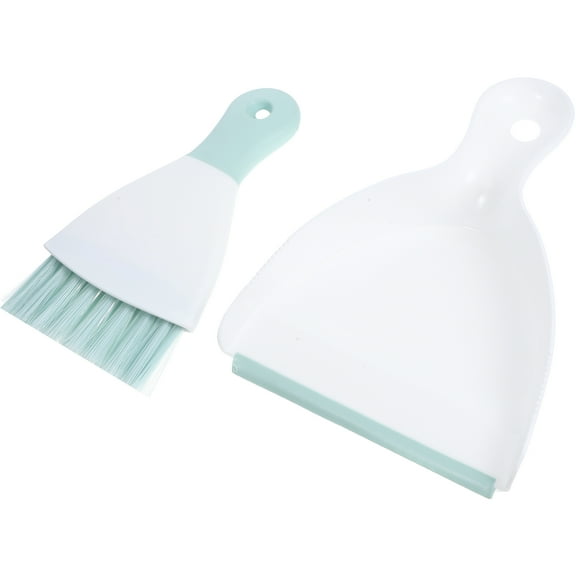 unbranded Mini Broom Dustpan Handheld Vacuum Trash Bin Sweeper Automatic Child Green