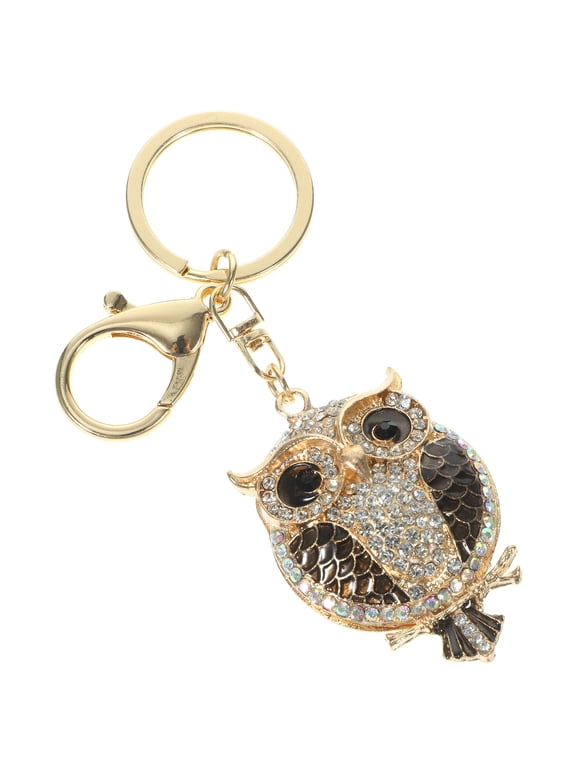 Sparkling Owl Rhinestone Keychain Charm for Women, Cute Bag Pendant Accessory, Stylish Handbag Decoration