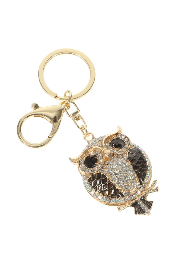 Owl Shape Rhinestone Sparkling Keychain Bag Pendant Handbag Charm for Women