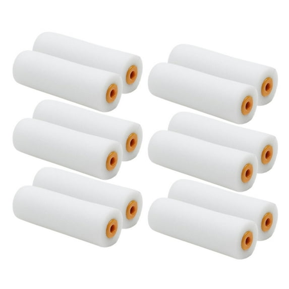 unbranded Mini Foam Paint Roller Foam Roller Roller Brush 10.50X3.40X3.40CM White