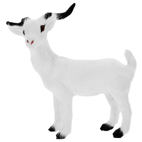 KHBUAB Goat Figurine White Plastic Mini Design For Garden Decor 1Pack
