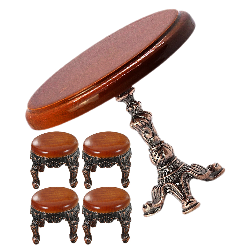 Mini Stool Table unbranded Mini Round Side Table Miniature Doll House Stools Kit ...