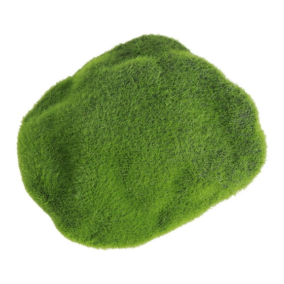 Artificial Green Moss Covered Foam Stones for Decor with Realistic Shape and Bright Color in Size L