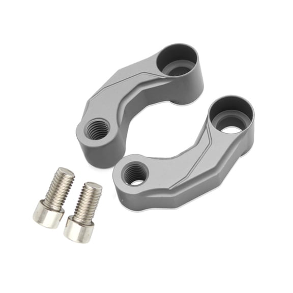 YSNOOWE Motorcycle Mirror Mount Motorcycle Rearview Mirror Extension Bracket Grey 1 Set