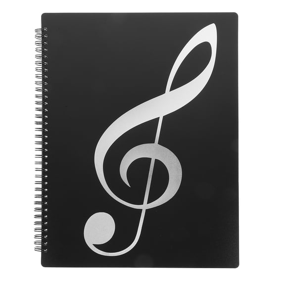 COOPHYA Black Plastic Music Folder and Document Holder for Office, Meetings, and