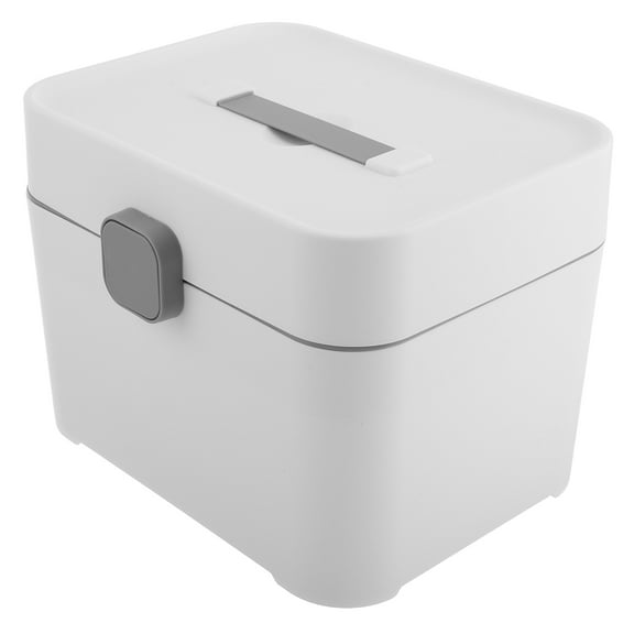 WHAMVOX Nail Storage Organizer with Large Capacity Dual Layer Beauty Box for Nail Tools and Polishes 4.7 x 3.1 x 2.8 inches