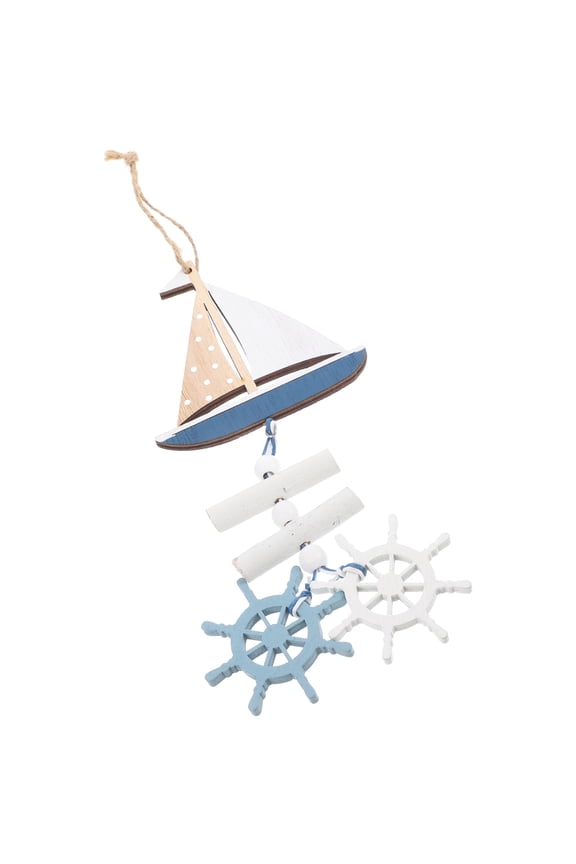 Nautical Wheel Wall Decor Windsock Themed Restaurant Decoration Ship Rudder